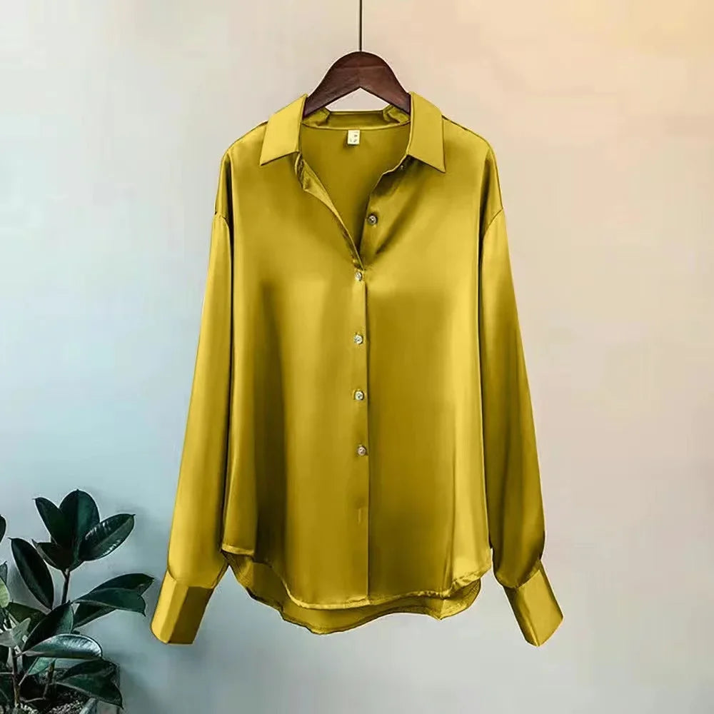 Elegant Knit Cardigan - Lapel Collar & Buttons