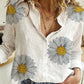 Cotton Linen Button-Down Shirt - Long Sleeve Casual Loose Tunic Blouse for Women, Spring & Summer