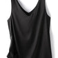 Satin Silk Lace Tank Top - V-Neck Sleeveless Camisole (S-3XL