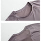 DRUR Quick-Dry Yoga Shirt - Round Neck, Short Sleeve Sportswear 2025