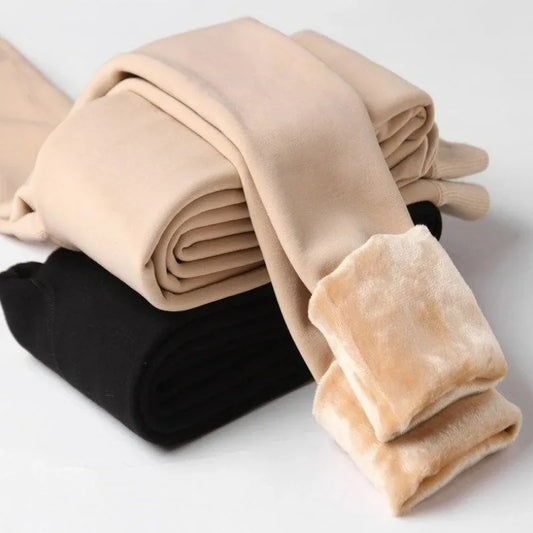 Velvet Fleece-Lined Thermal Leggings – Thick, Warm, and Stretchy Winter Pants