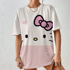 Hello Kitty Aesthetic T-Shirt - Short Sleeve Streetwear