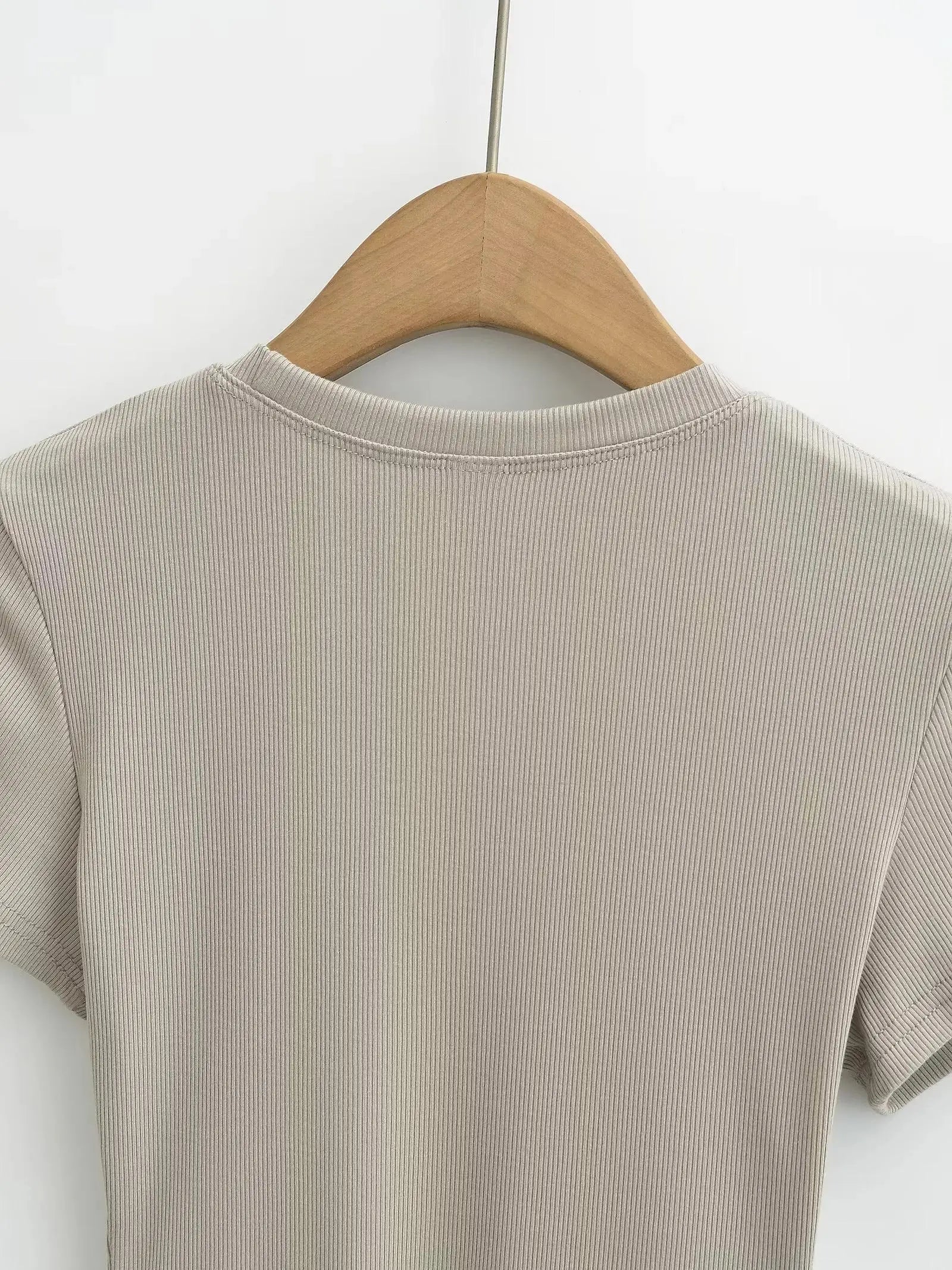 Stretchable Knit Bodysuit - Short Sleeve O-Neck Summer Basic (14 Colors)