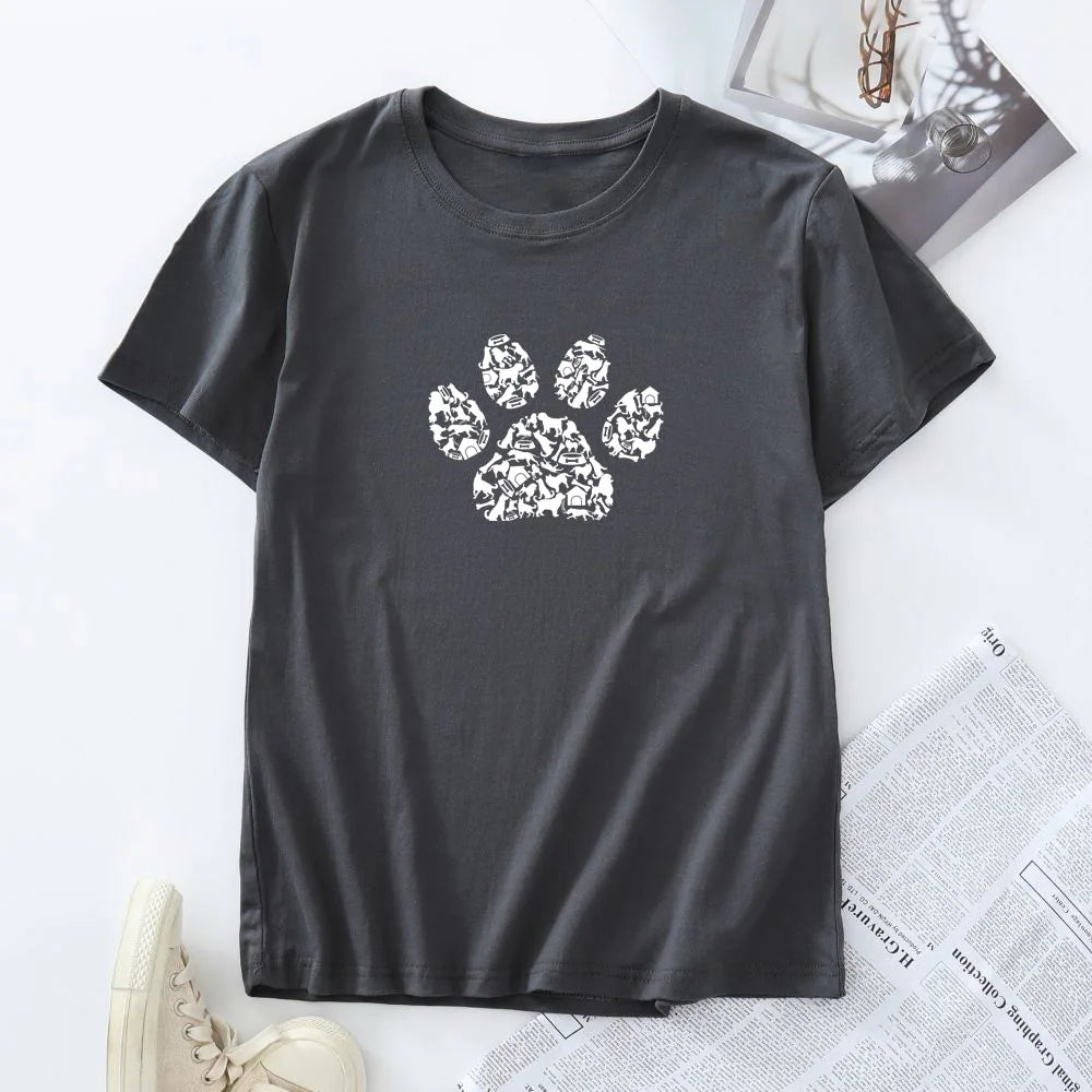 Plus Size 100% Cotton Graphic Tee - Short Sleeve Summer Top