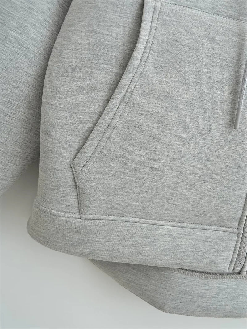 Oversized Zipper Hoodie - High Street Unisex Winter Sweatshirt