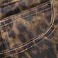 Leopard Print Wide-Leg Jeans - Oversized Vintage Streetwear Denim