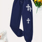 Crucifixion Print Drawstring Pants – Trendy & Versatile