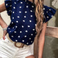 Chic Pink Chiffon Ruffle Blouse - Short Sleeve, Summer 2024