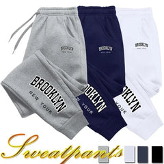 2024Womens Sweatpants Brooklyn Letter Print Tracksuit Trousers Street Versatile High Quality Casual Elastic Waist Harajuku Pants