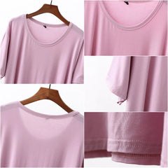 Plus Size Modal T-Shirt - Short Sleeve O-Neck Summer Top (XL-6XL)