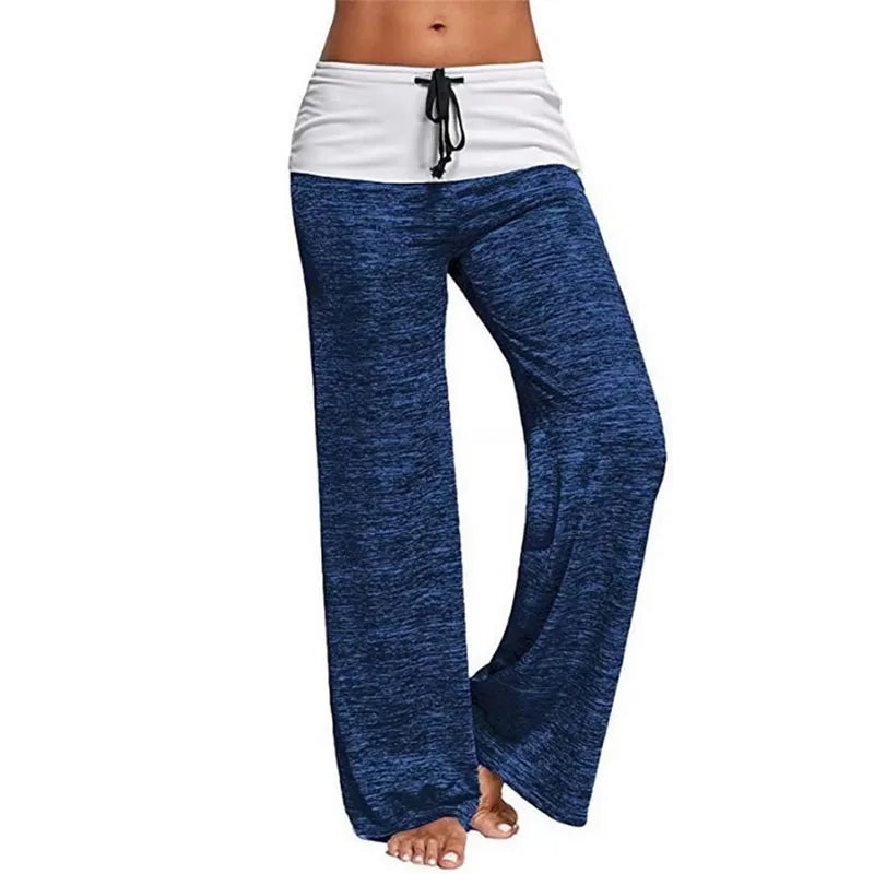 2025 Wide-Leg Lace-Up Pants – High Waist, Plus Size, Boot Cut Fitness Trousers