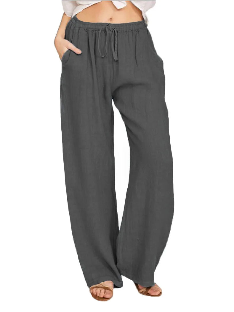 Casual Loose Cotton Linen Pants – Summer & Autumn European-American Style