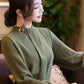Chiffon Long Sleeve Blouse - Office Wear, Spring/Autumn 2024