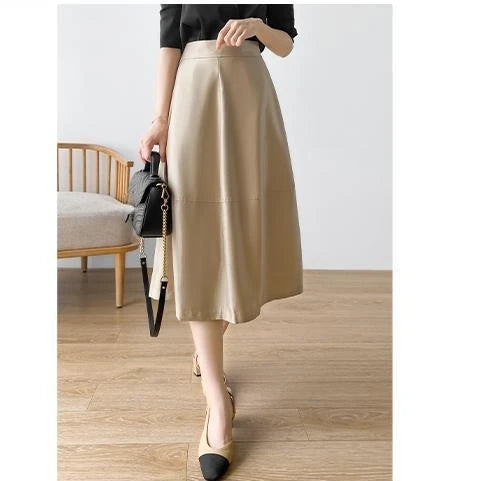 Silk Satin V-Neck Tunic - Long Sleeve, Office Chic
