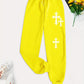 Crucifixion Print Drawstring Pants – Trendy & Versatile