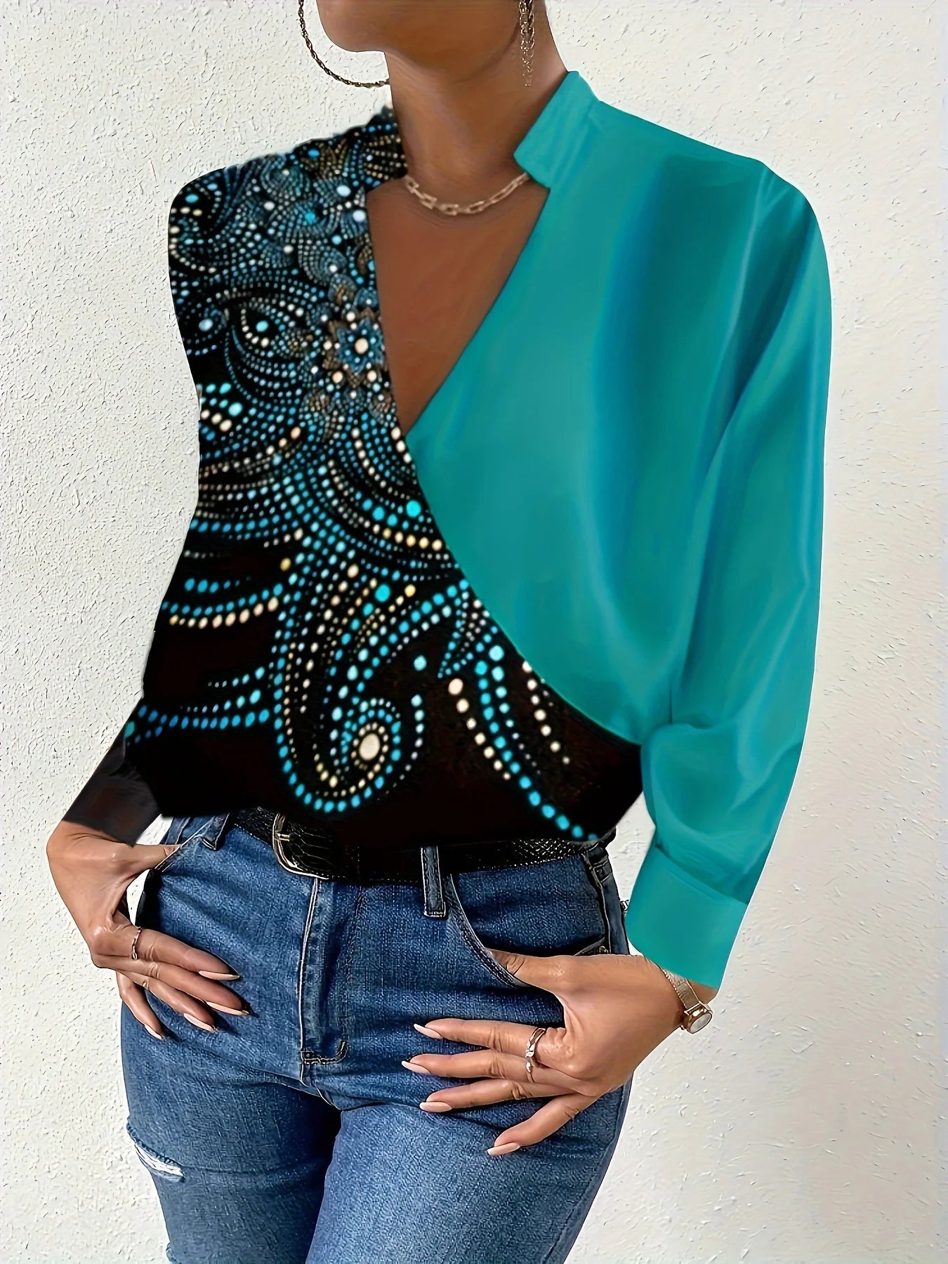 Casual Lace Blouse - Elegant Short Sleeve, Relaxed Fit