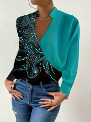 Casual Lace Blouse - Elegant Short Sleeve, Relaxed Fit