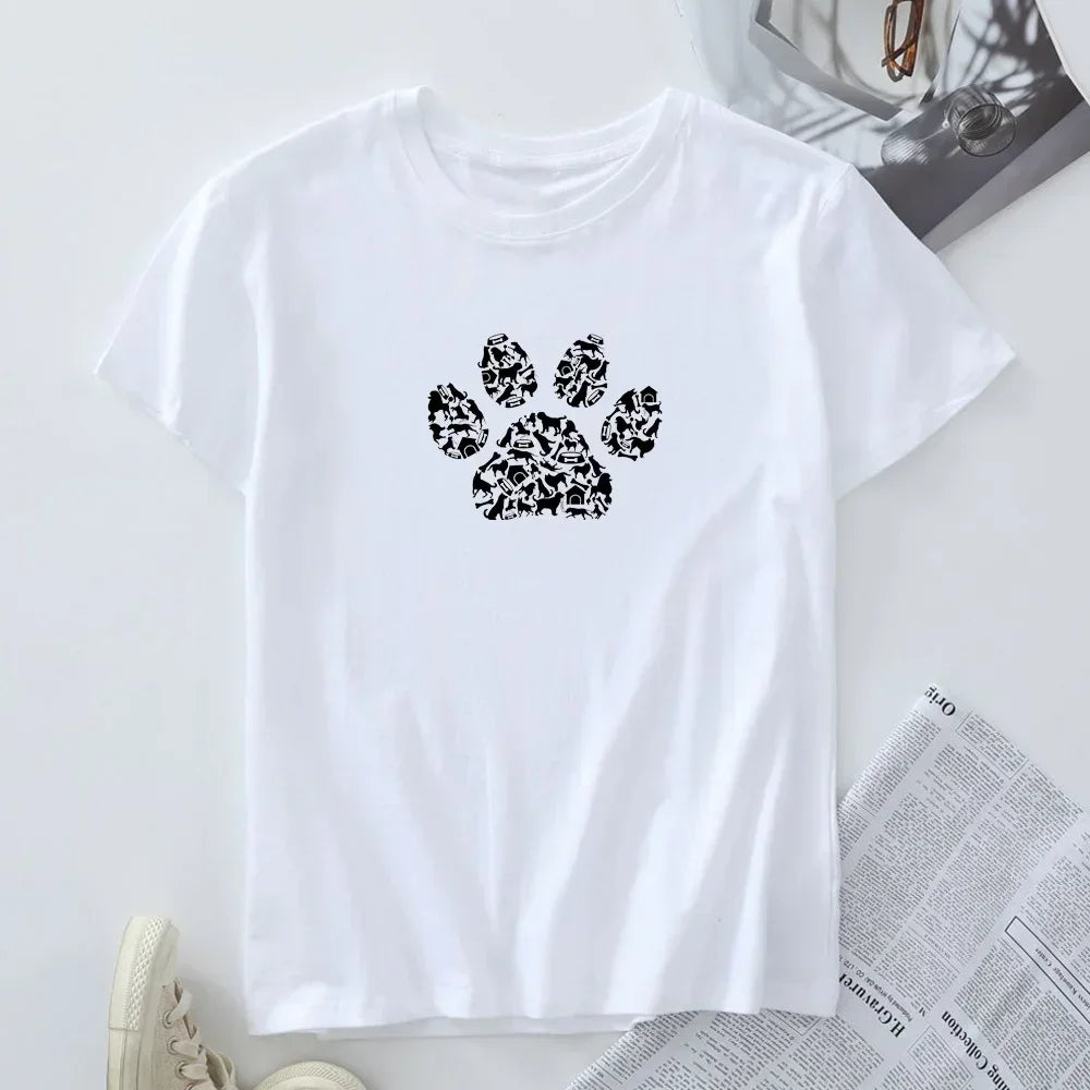 Plus Size 100% Cotton Graphic Tee - Short Sleeve Summer Top
