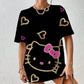 Hello Kitty Aesthetic T-Shirt - Short Sleeve Festival Streetwear