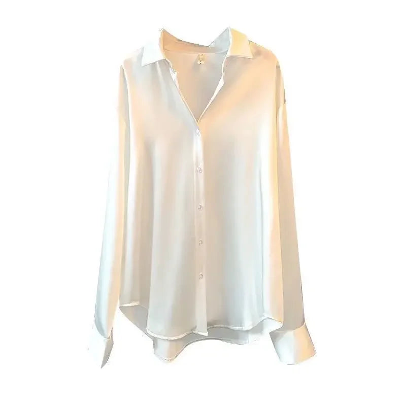 Elegant Knit Cardigan - Lapel Collar & Buttons