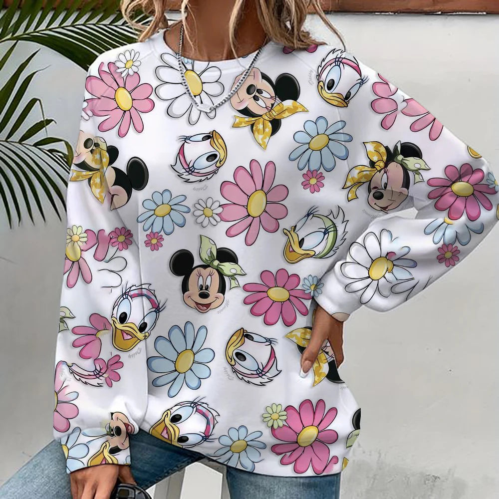 Disney Mickey Mouse Hoodie - Harajuku Style, Long Sleeve Sweatshirt