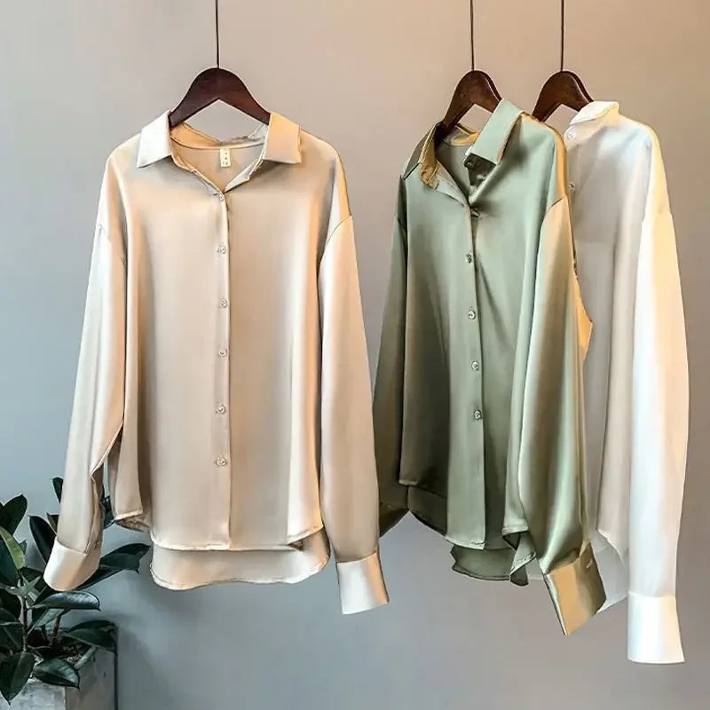 Elegant Knit Cardigan - Lapel Collar & Buttons