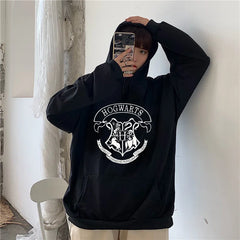 Hogwarts Y2K Hoodie - Oversized Velvet Fleece Sweatshirt