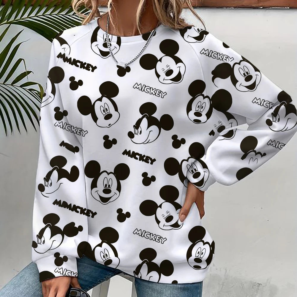 Disney Mickey Mouse Hoodie - Harajuku Style, Long Sleeve Sweatshirt