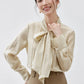 SENTUBILA Lyocell Lace-Up Blouse - Loose Fit Spring 2025 Office Shirt for Women