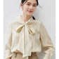 SENTUBILA Lyocell Lace-Up Blouse - Loose Fit Spring 2025 Office Shirt for Women