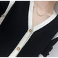 V-Neck Cashmere Cardigan - Lightweight, Loose Fit, Lazy Style