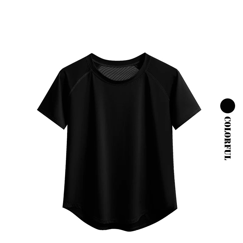 DRUR Quick-Dry Yoga Shirt - Round Neck, Short Sleeve Sportswear 2025