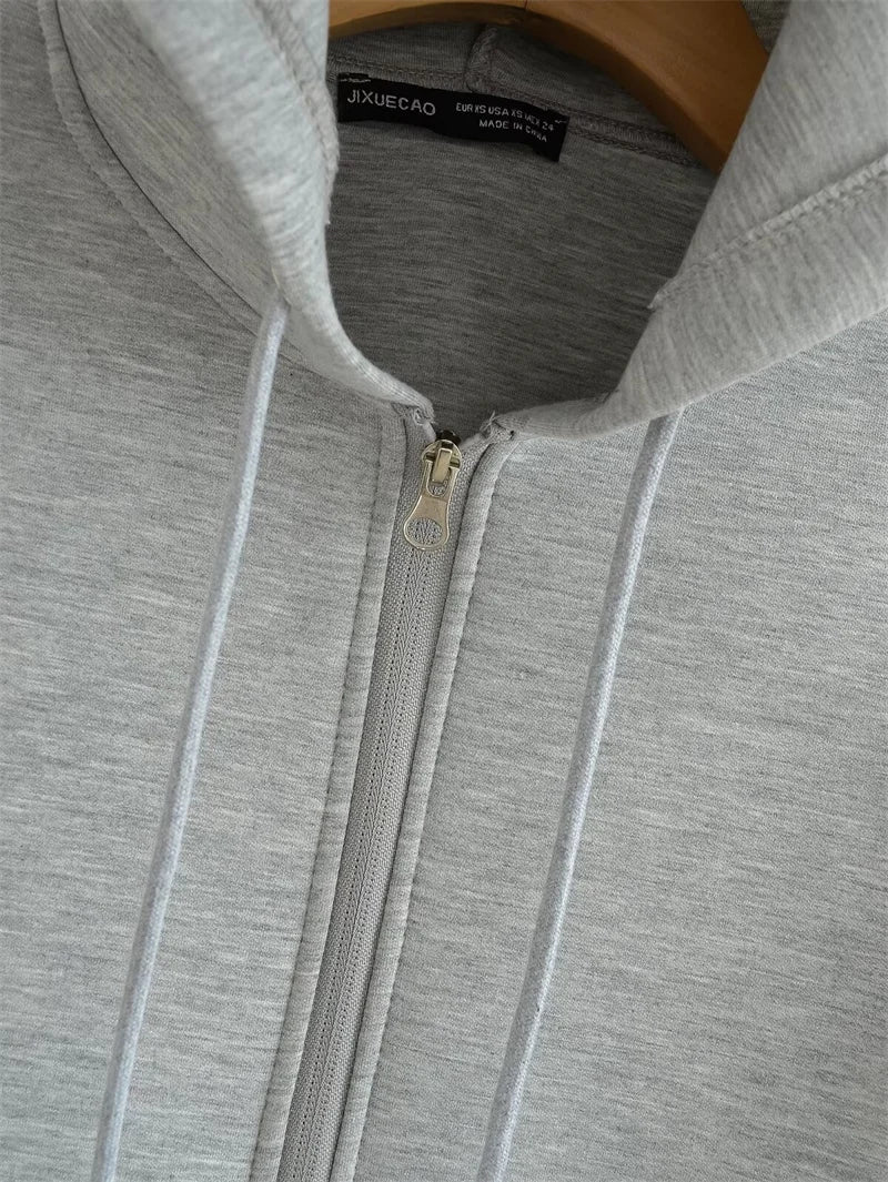 Oversized Zipper Hoodie - High Street Unisex Winter Sweatshirt