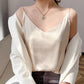 Real Silk V-Neck Camisole - Black & White, Spring/Summer 2023