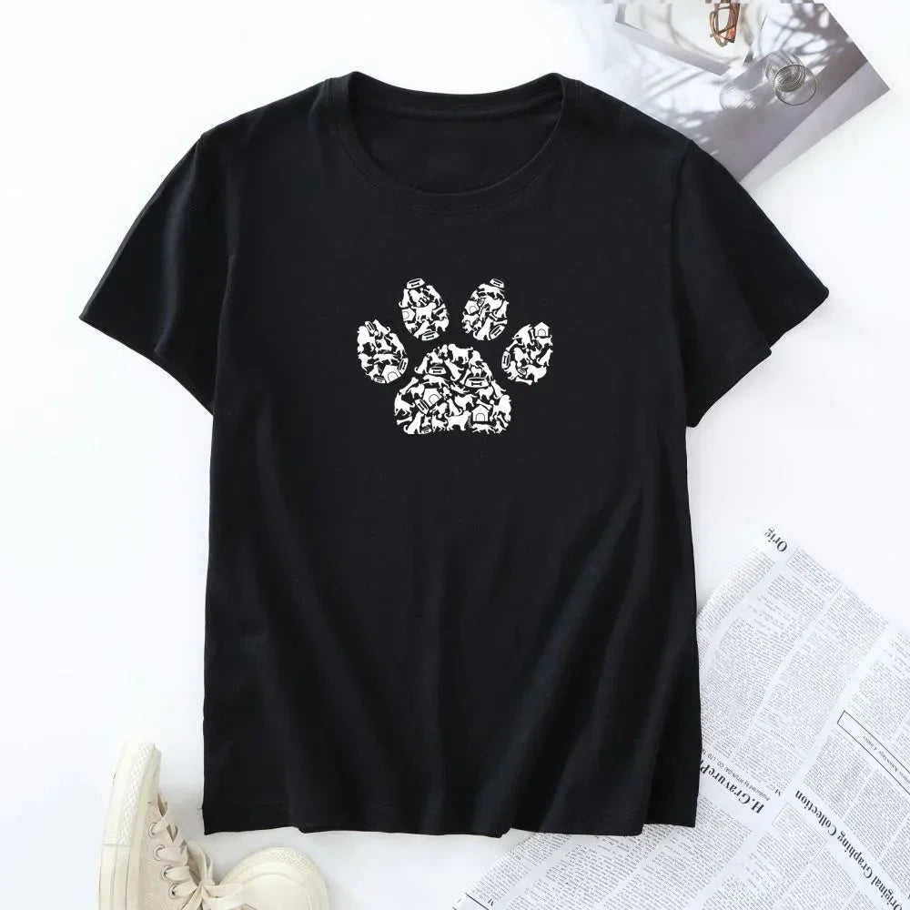 Plus Size 100% Cotton Graphic Tee - Short Sleeve Summer Top