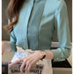 023 Chiffon Bow V-Neck Blouse - Long Sleeve Office Top