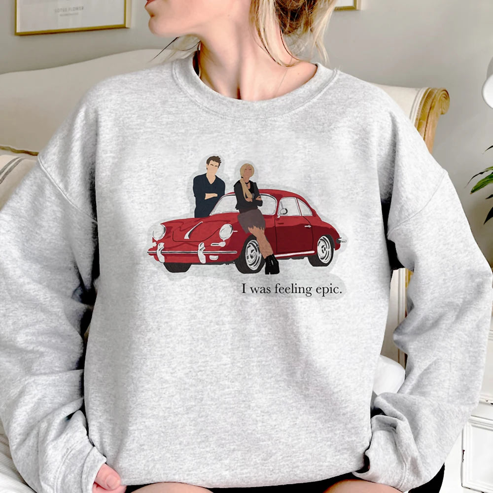 Vampire Diaries Hoodie - 90s Gothic Fleece Streetwear for Women