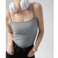 Spaghetti Strap Knit Camisole - Slim Fit Sleeveless Basic Tank