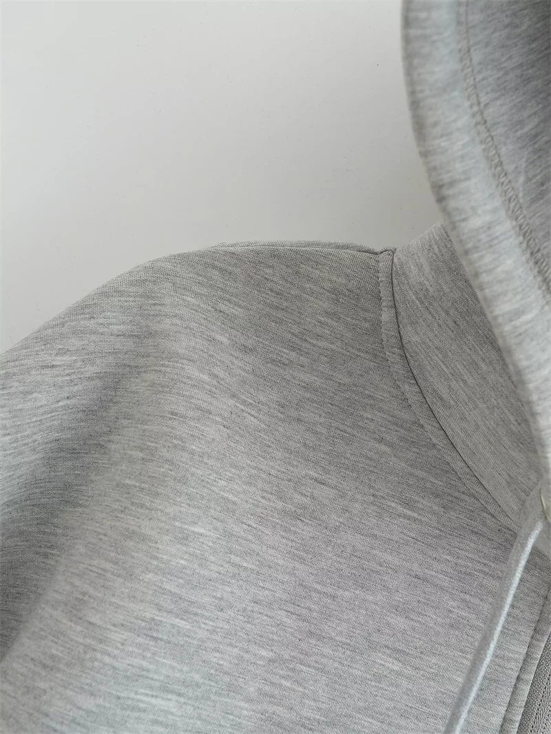 Oversized Zipper Hoodie - High Street Unisex Winter Sweatshirt