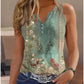 2024 Painted V-Neck Camisole - Casual Summer Tank Top
