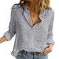 Cotton Linen Button-Down Shirt - Long Sleeve Casual Loose Tunic Blouse for Women, Spring & Summer