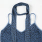 Leopard Print Mesh Camisole - Double Layer, Backless Y2K Style