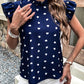 Chic Pink Chiffon Ruffle Blouse - Short Sleeve, Summer 2024
