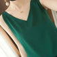 Satin Silk Lace Tank Top - V-Neck Sleeveless Camisole (S-3XL