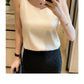 2024 Summer V-Neck Crop Top - Sleeveless Slim Fit, Y2K Style