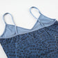 Leopard Print Mesh Camisole - Double Layer, Backless Y2K Style