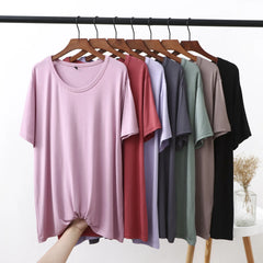 Plus Size Modal T-Shirt - Short Sleeve O-Neck Summer Top (XL-6XL)