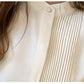 023 Chiffon Bow V-Neck Blouse - Long Sleeve Office Top