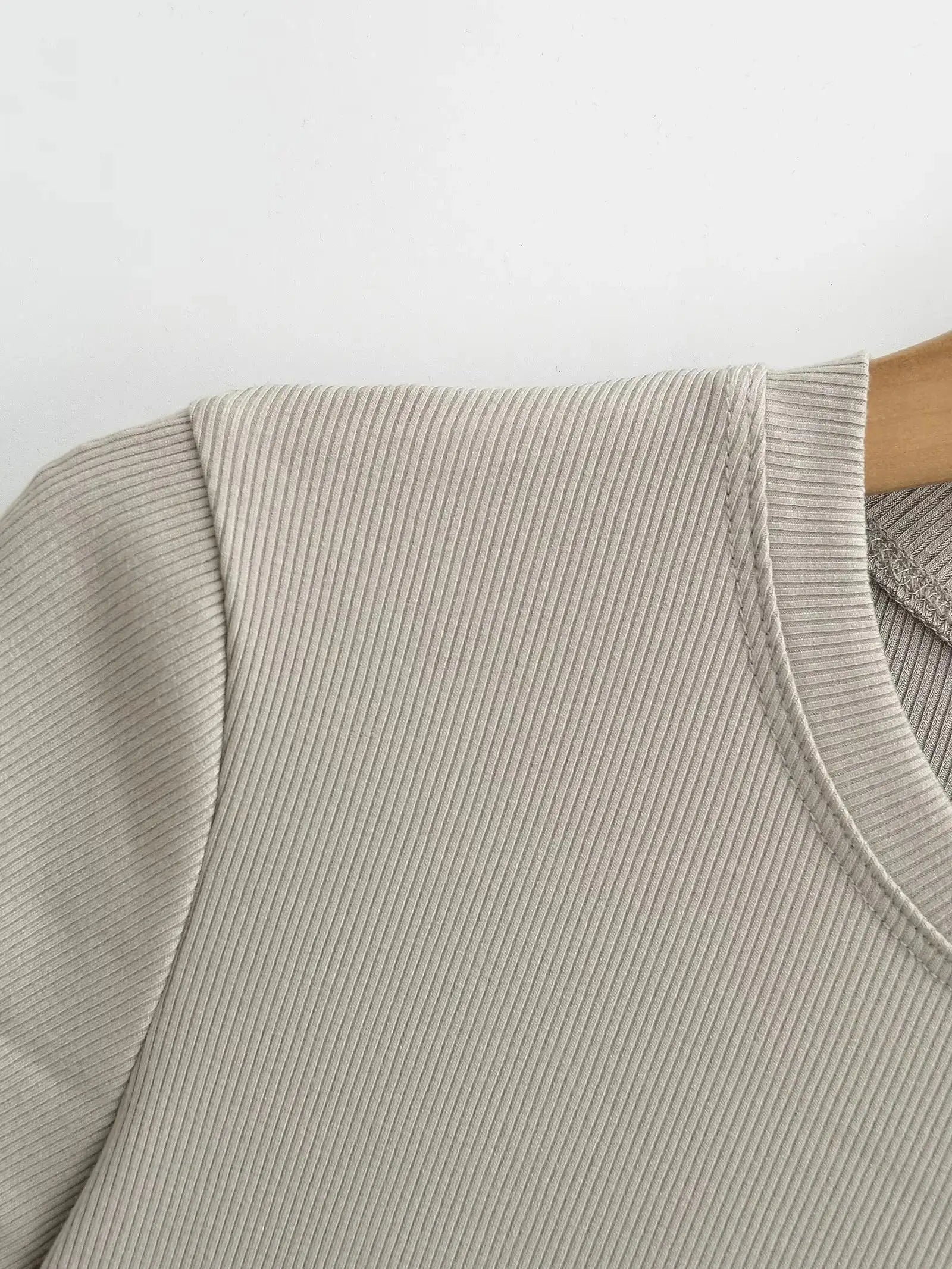 Stretchable Knit Bodysuit - Short Sleeve O-Neck Summer Basic (14 Colors)