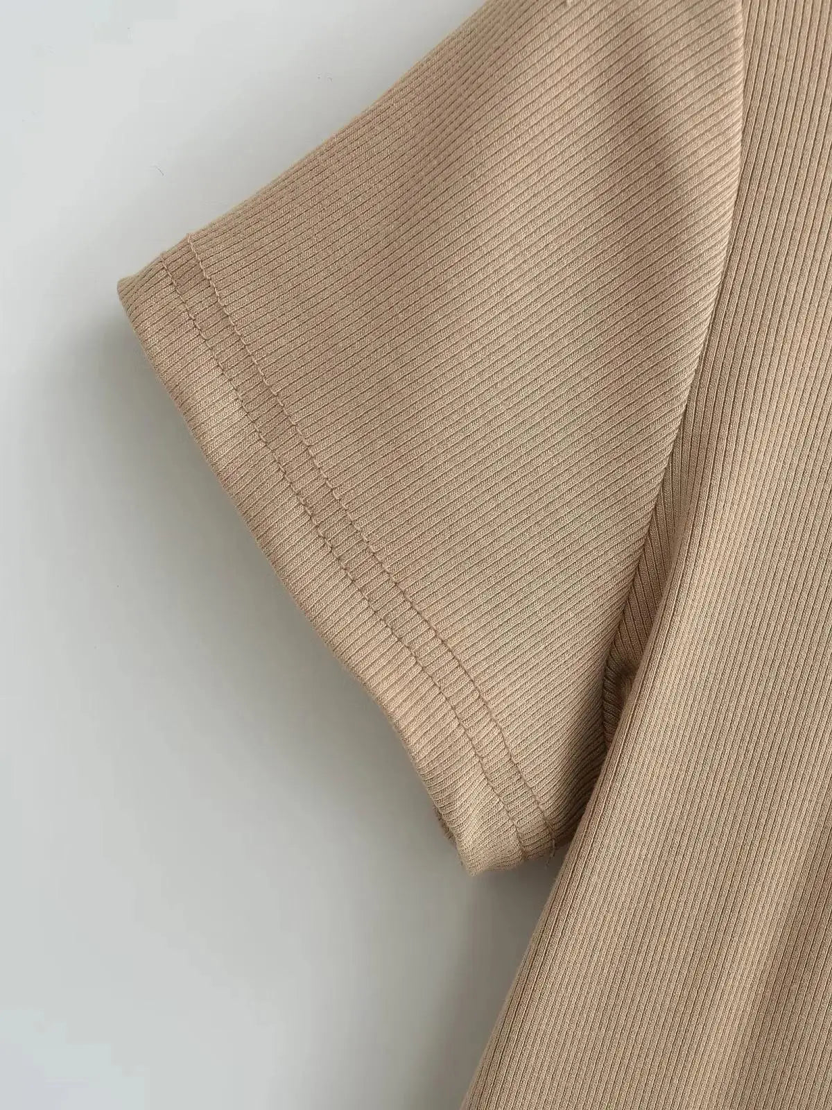 Stretchable Knit Bodysuit - Short Sleeve O-Neck Summer Basic (14 Colors)